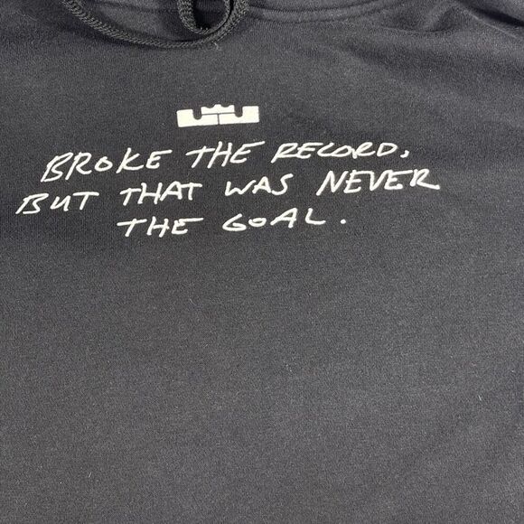 Nike Black LeBron James NBA All-Time Scoring Record Pullover Hoodie Size Medium - Picture 2 of 7